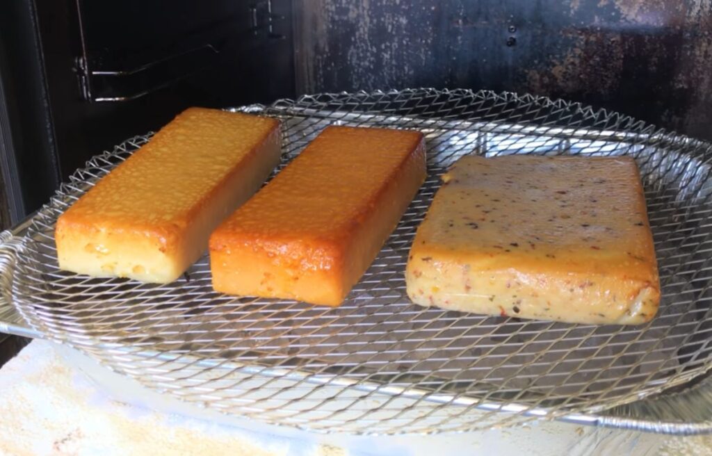 Cold smoking of cheese slices