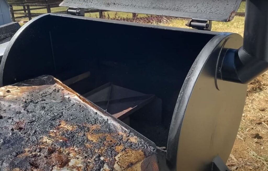 Cleaning a smoker grill combo