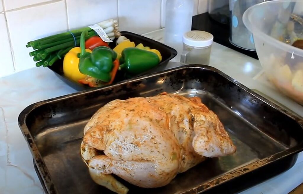 A Whole Marinated Chicken