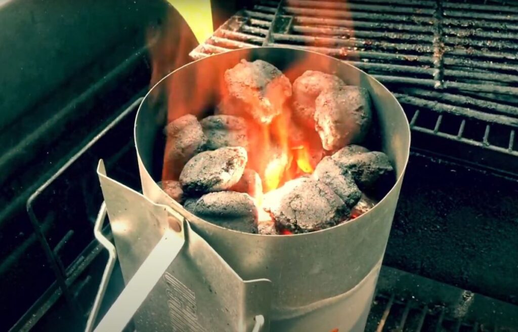 Use Dry charcoal when in rain grilling