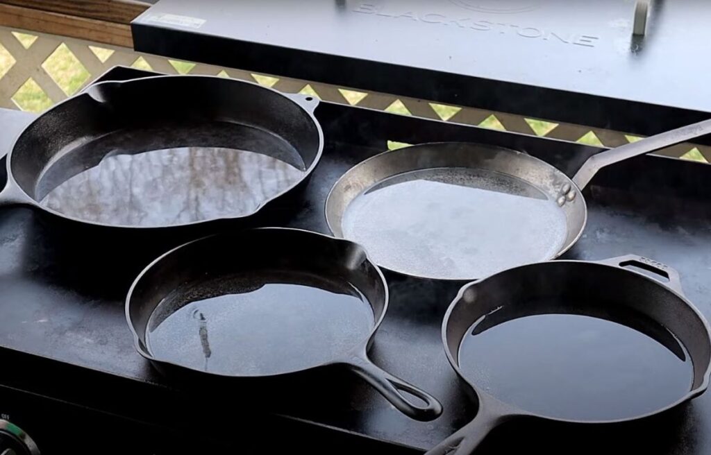 Boiling water on a griddle