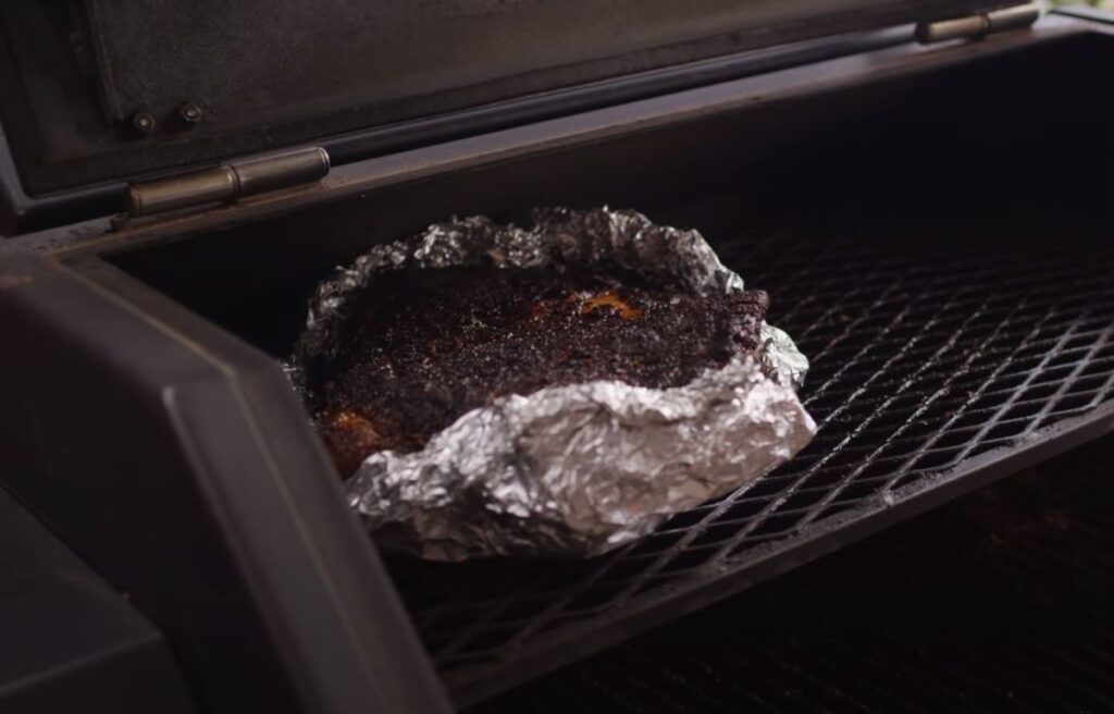 Smoking brisket in aluminum foil