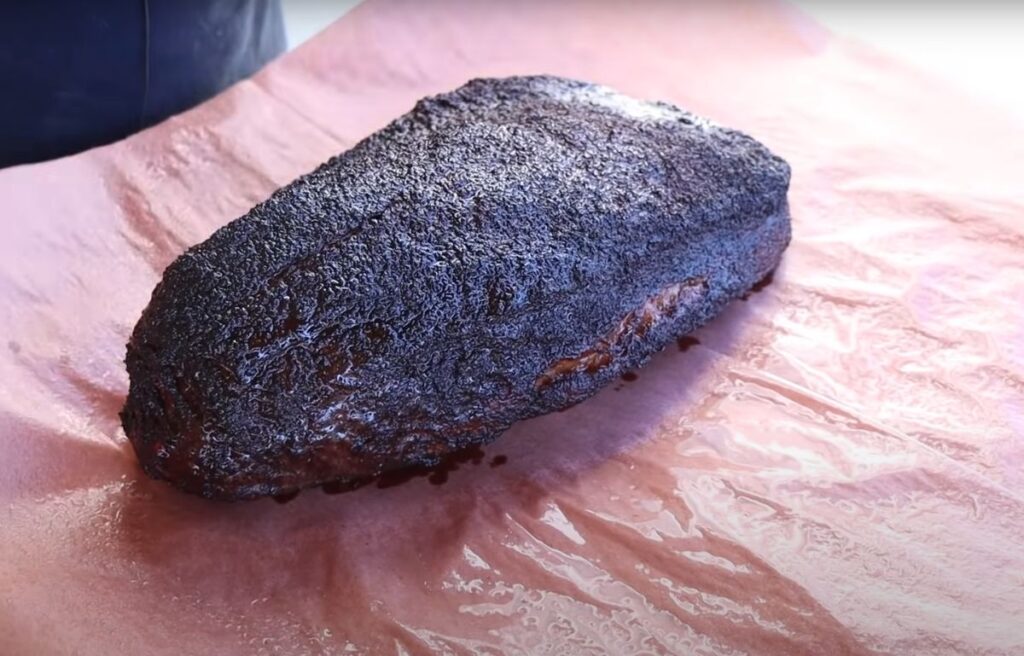 Wrapping the brisket