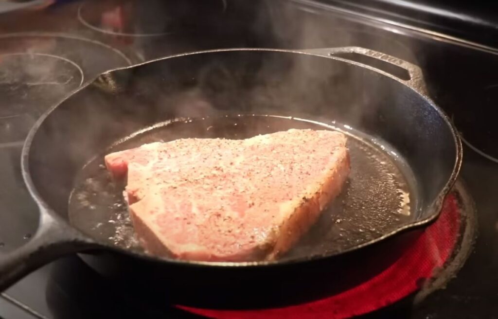 Cooking T Bone Steak In a Skillet