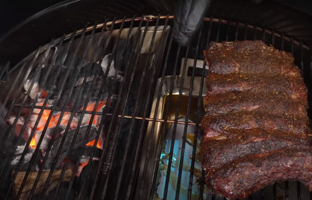 Grilling ribs with indirect heat 